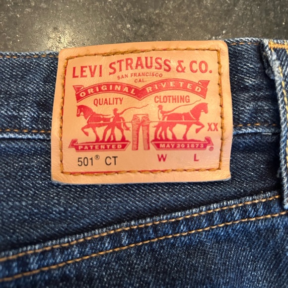 Levi’s 501 CT (Customized & Tapered) Button-Fly Blue Jeans - Size 28W x 32L - Picture 3 of 10